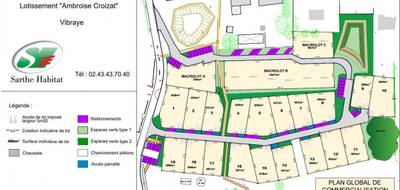 Terrain à Vibraye en Sarthe (72) de 437 m² à vendre au prix de 17500€ - 2