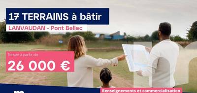 Terrain à Lanvaudan en Morbihan (56) de 359 m² à vendre au prix de 26000€ - 1