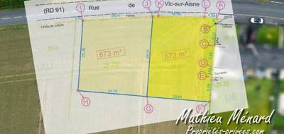 Terrain à Soissons en Aisne (02) de 673 m² à vendre au prix de 71990€ - 1