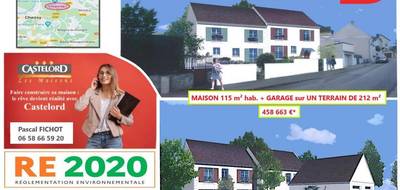 Terrain et maison à Esbly en Seine-et-Marne (77) de 212 m² à vendre au prix de 458663€ - 2