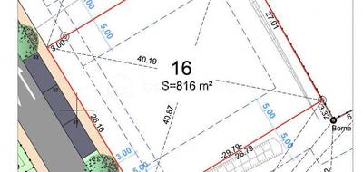 Terrain à Montbeton en Tarn-et-Garonne (82) de 815 m² à vendre au prix de 87000€ - 1