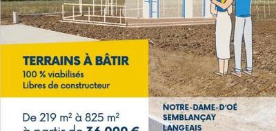 Terrain à Tours en Indre-et-Loire (37) de 500 m² à vendre au prix de 40000€ - 1