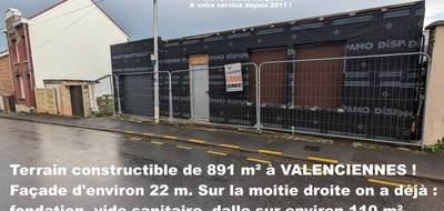 Terrain à Valenciennes en Nord (59) de 891 m² à vendre au prix de 140000€ - 1