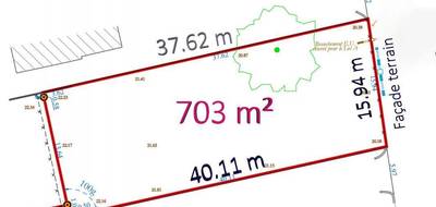 Terrain à Corcoué-sur-Logne en Loire-Atlantique (44) de 703 m² à vendre au prix de 87000€ - 2