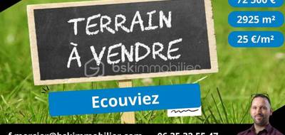 Terrain à Écouviez en Meuse (55) de 2925 m² à vendre au prix de 72500€ - 1