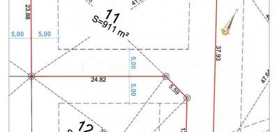 Terrain à Montbeton en Tarn-et-Garonne (82) de 910 m² à vendre au prix de 91300€ - 1