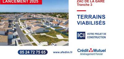 Terrain à Dompierre-sur-Mer en Charente-Maritime (17) de 382 m² à vendre au prix de 158500€ - 1