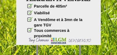 Terrain à Vendôme en Loir-et-Cher (41) de 405 m² à vendre au prix de 54000€ - 1