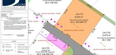 Terrain à Saint-Porchaire en Charente-Maritime (17) de 673 m² à vendre au prix de 66000€ - 2