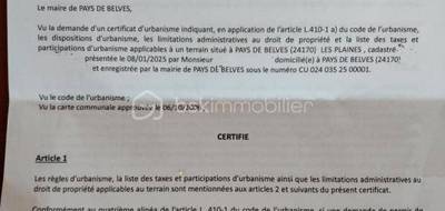 Terrain à Pays de Belvès en Dordogne (24) de 3150 m² à vendre au prix de 47000€ - 4
