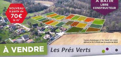 Terrain à Rioz en Haute-Saône (70) de 742 m² à vendre au prix de 64000€ - 3