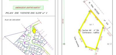 Terrain à Fillé en Sarthe (72) de 489 m² à vendre au prix de 51500€ - 2