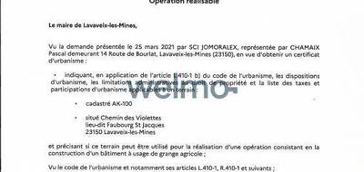 Terrain à Montluçon en Allier (03) de 4786 m² à vendre au prix de 48000€ - 2