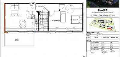 Appartement à Pfastatt en Haut-Rhin (68) de 61 m² à vendre au prix de 182485€ - 1