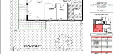 Appartement à Habsheim en Haut-Rhin (68) de 76 m² à vendre au prix de 252321€ - 2
