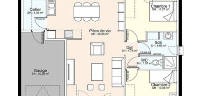 Terrain et maison à Surgères en Charente-Maritime (17) de 333 m² à vendre au prix de 166280€ - 3