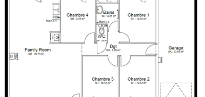 Terrain et maison à Crottet en Ain (01) de 91 m² à vendre au prix de 209900€ - 3