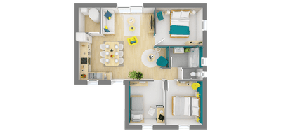 Terrain et maison à Soings-en-Sologne en Loir-et-Cher (41) de 89 m² à vendre au prix de 209037€ - 4
