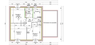 Terrain et maison à Dolomieu en Isère (38) de 91 m² à vendre au prix de 260000€ - 3