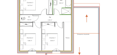 Terrain et maison à Villefranche-sur-Saône en Rhône (69) de 87 m² à vendre au prix de 293100€ - 4