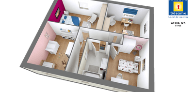 Terrain et maison à Saint-Fargeau-Ponthierry en Seine-et-Marne (77) de 125 m² à vendre au prix de 360000€ - 3