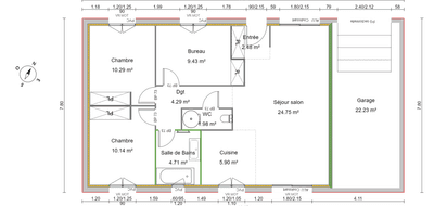 Terrain et maison à Brégnier-Cordon en Ain (01) de 74 m² à vendre au prix de 218596€ - 1