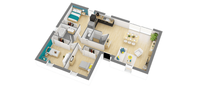 Terrain et maison à Saubrigues en Landes (40) de 602 m² à vendre au prix de 256994€ - 3
