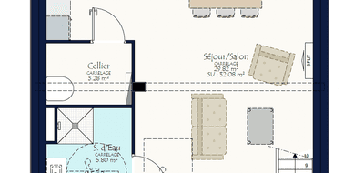 Terrain et maison à Montreuil-Bellay en Maine-et-Loire (49) de 725 m² à vendre au prix de 202442€ - 3