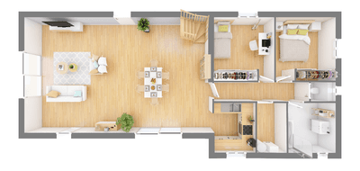 Terrain et maison à Pierrevert en Alpes-de-Haute-Provence (04) de 759 m² à vendre au prix de 413328€ - 4