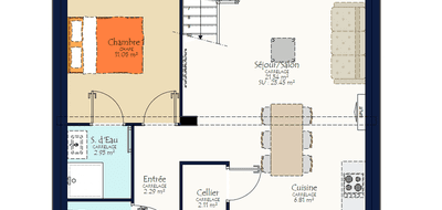 Terrain et maison à Rives-du-Loir-en-Anjou en Maine-et-Loire (49) de 1050 m² à vendre au prix de 274000€ - 3