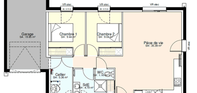 Terrain et maison à Melle en Deux-Sèvres (79) de 627 m² à vendre au prix de 173181€ - 3