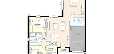 Terrain et maison à Pompaire en Deux-Sèvres (79) de 1137 m² à vendre au prix de 207009€ - 3