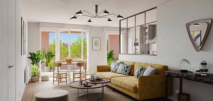 Appartement à La Courneuve en Seine-Saint-Denis (93) de 46 m² à vendre au prix de 195000€ - 1