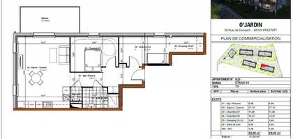 Appartement à Pfastatt en Haut-Rhin (68) de 67 m² à vendre au prix de 205560€ - 1