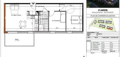 Appartement à Pfastatt en Haut-Rhin (68) de 61 m² à vendre au prix de 182485€ - 1