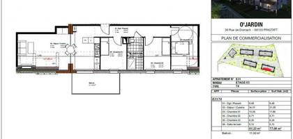 Appartement à Pfastatt en Haut-Rhin (68) de 77 m² à vendre au prix de 211647€ - 1